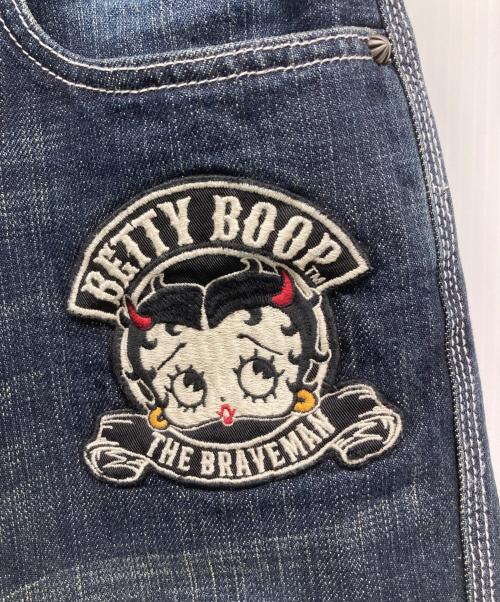 The BRAVE-MAN（ブレイブマン）The BRAVE-MAN (ブレイブマン) BETTY BOOP (ベティー・ブープ) デニムパンツ インディゴ サイズ:SIZE 76cm (W30)の古着・服飾アイテム