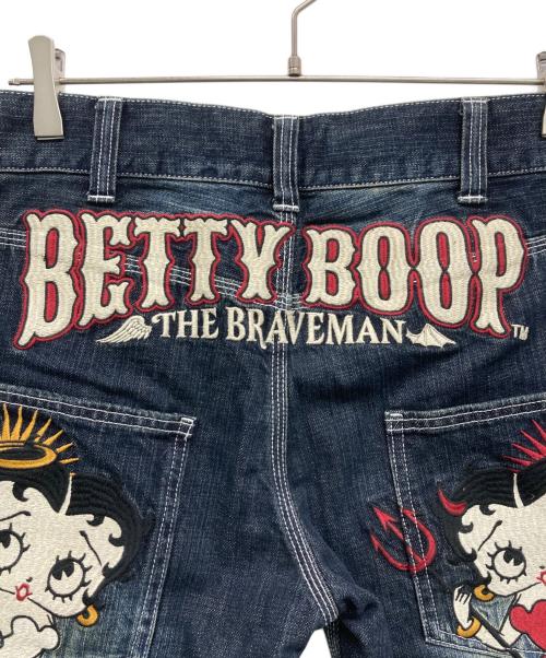 The BRAVE-MAN（ブレイブマン）The BRAVE-MAN (ブレイブマン) BETTY BOOP (ベティー・ブープ) デニムパンツ インディゴ サイズ:SIZE 76cm (W30)の古着・服飾アイテム