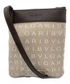 BVLGARIブルガリ）の古着「ロゴマニア ショルダーバッグ」｜ベージュ×ホワイト