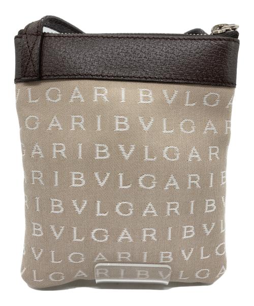 BVLGARI（ブルガリ）BVLGARI (ブルガリ) ロゴマニア ショルダーバッグ ベージュ×ホワイトの古着・服飾アイテム