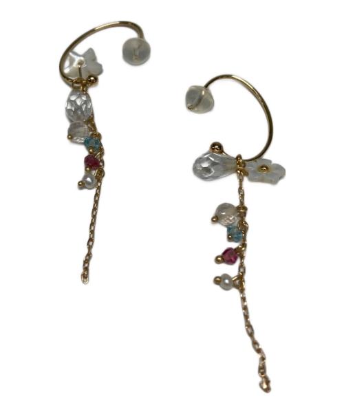 Samantha Tiara（サマンサ ティアラ）Samantha Tiara (サマンサ ティアラ) フックピアス ゴールド×ホワイトの古着・服飾アイテム