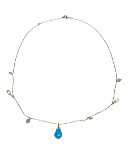 Samantha Tiara（サマンサ ティアラ）Samantha Tiara (サマンサ ティアラ) ティアドロップモチーフネックレス ゴールド×ブルーの古着・服飾アイテム