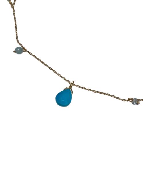 Samantha Tiara（サマンサ ティアラ）Samantha Tiara (サマンサ ティアラ) ティアドロップモチーフネックレス ゴールド×ブルーの古着・服飾アイテム