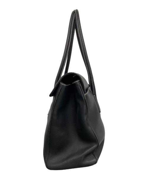 Salvatore Ferragamo（サルヴァトーレ フェラガモ）Salvatore Ferragamo (サルヴァトーレ フェラガモ) ガンチーニレザートートバッグ ブラックの古着・服飾アイテム