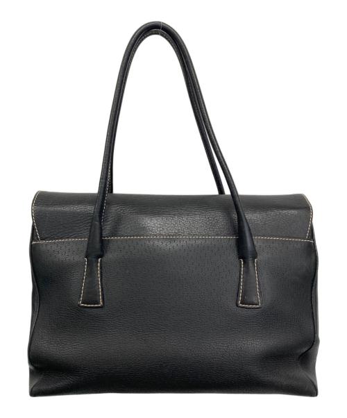 Salvatore Ferragamo（サルヴァトーレ フェラガモ）Salvatore Ferragamo (サルヴァトーレ フェラガモ) ガンチーニレザートートバッグ ブラックの古着・服飾アイテム