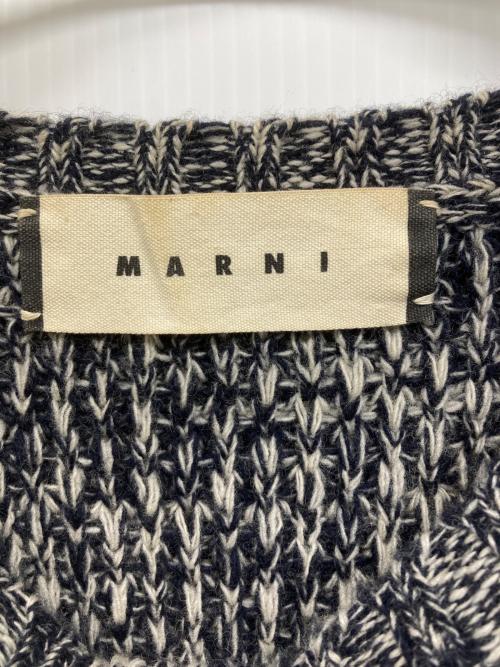 MARNI（マルニ）MARNI (マルニ) ニット ベージュ×ネイビー サイズ:SIZE　50の古着・服飾アイテム