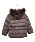 MONCLER (モンクレール) ファー付きダウンジャケット ブラウン サイズ:SIZE 0：16000円