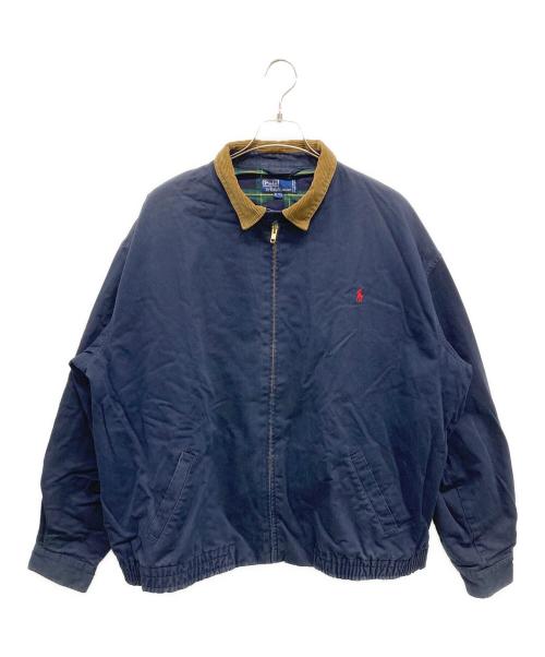 POLO RALPH LAUREN（ポロ・ラルフローレン）POLO RALPH LAUREN (ポロ・ラルフローレン) 襟コーデュロイスイングトップ ネイビー サイズ:XLの古着・服飾アイテム