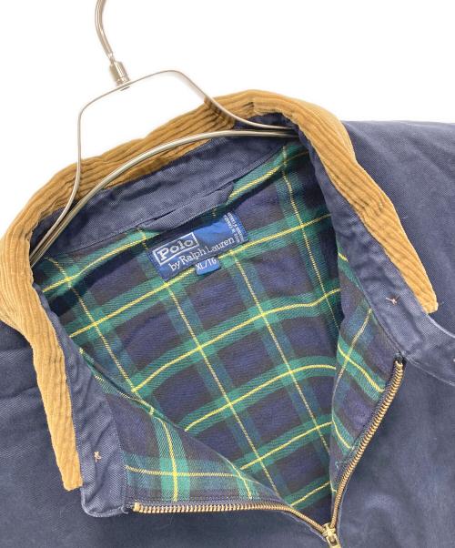 POLO RALPH LAUREN（ポロ・ラルフローレン）POLO RALPH LAUREN (ポロ・ラルフローレン) 襟コーデュロイスイングトップ ネイビー サイズ:XLの古着・服飾アイテム