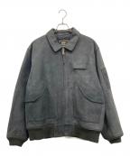 ALPHAアルファ）の古着「レザーフライトジャケット」｜ブラック