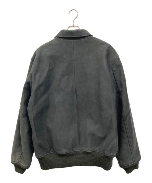 ALPHA（アルファ）ALPHA (アルファ) レザーフライトジャケット ブラック サイズ:XXLの古着・服飾アイテム