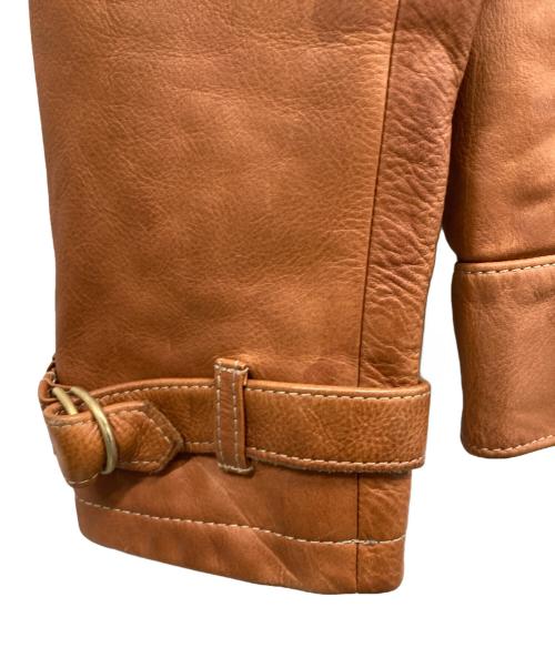 MEN'S BIGI（メンズビギ）MEN'S BIGI (メンズビギ) レザージャケット ブラウン サイズ:SIZE 02の古着・服飾アイテム