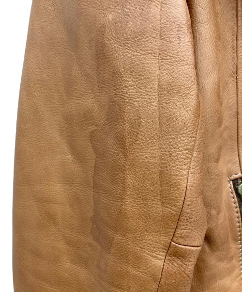 MEN'S BIGI（メンズビギ）MEN'S BIGI (メンズビギ) レザージャケット ブラウン サイズ:SIZE 02の古着・服飾アイテム