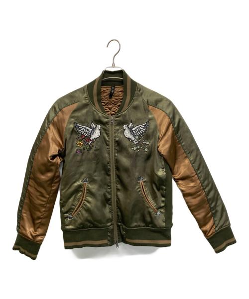 glamb（グラム）glamb (グラム) スカジャン カーキ×ブラウン サイズ:SIZE 2の古着・服飾アイテム