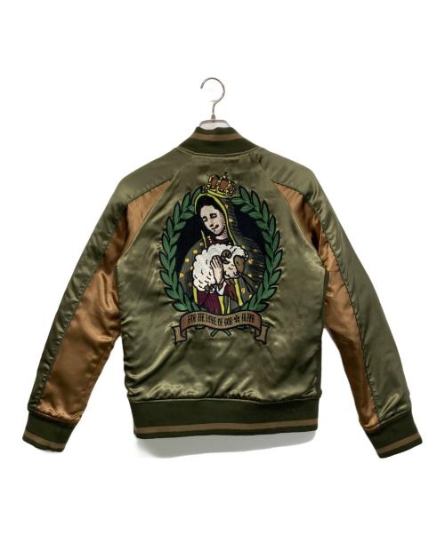 glamb（グラム）glamb (グラム) スカジャン カーキ×ブラウン サイズ:SIZE 2の古着・服飾アイテム