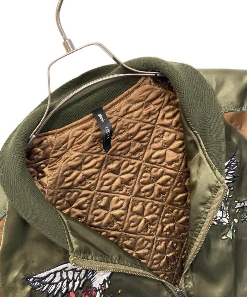 glamb（グラム）glamb (グラム) スカジャン カーキ×ブラウン サイズ:SIZE 2の古着・服飾アイテム