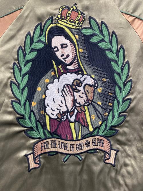 glamb（グラム）glamb (グラム) スカジャン カーキ×ブラウン サイズ:SIZE 2の古着・服飾アイテム