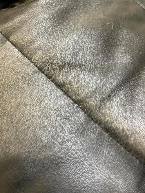 RIGEL（リゲル）RIGEL (リゲル) ラムレザーダウンジャケット ブラック サイズ:Mの古着・服飾アイテム