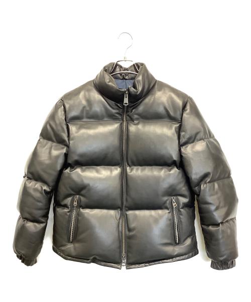 JIAN AN（ジェンアン）JIAN AN (ジェンアン) カーフスキンダウンジャケット ブラック サイズ:Lの古着・服飾アイテム