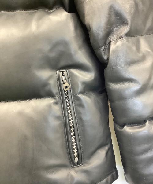 JIAN AN（ジェンアン）JIAN AN (ジェンアン) カーフスキンダウンジャケット ブラック サイズ:Lの古着・服飾アイテム