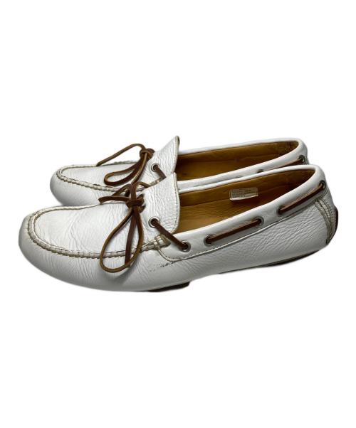 POLO RALPH LAUREN（ポロ・ラルフローレン）POLO RALPH LAUREN (ポロ・ラルフローレン) ドライビングシューズ ホワイト サイズ:25.5の古着・服飾アイテム