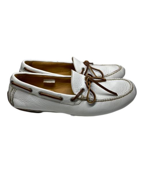 POLO RALPH LAUREN（ポロ・ラルフローレン）POLO RALPH LAUREN (ポロ・ラルフローレン) ドライビングシューズ ホワイト サイズ:25.5の古着・服飾アイテム