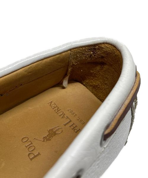 POLO RALPH LAUREN（ポロ・ラルフローレン）POLO RALPH LAUREN (ポロ・ラルフローレン) ドライビングシューズ ホワイト サイズ:25.5の古着・服飾アイテム