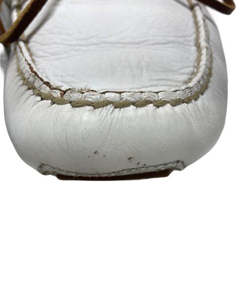 POLO RALPH LAUREN（ポロ・ラルフローレン）POLO RALPH LAUREN (ポロ・ラルフローレン) ドライビングシューズ ホワイト サイズ:25.5の古着・服飾アイテム