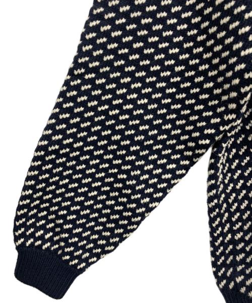 L.L.Bean（エルエルビーン）L.L.Bean (エルエルビーン) 厚手ニット ホワイト×ネイビー サイズ:Sの古着・服飾アイテム