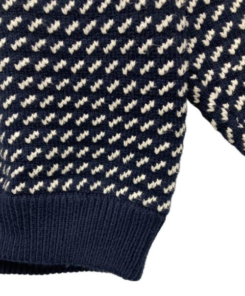 L.L.Bean（エルエルビーン）L.L.Bean (エルエルビーン) 厚手ニット ホワイト×ネイビー サイズ:Sの古着・服飾アイテム