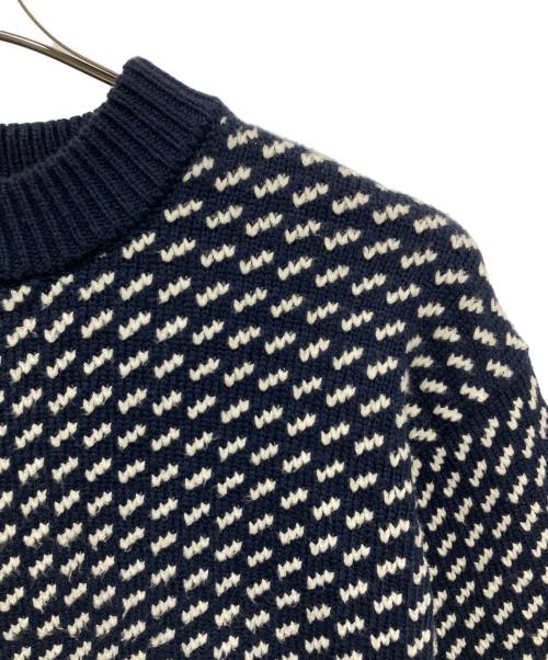 L.L.Bean（エルエルビーン）L.L.Bean (エルエルビーン) 厚手ニット ホワイト×ネイビー サイズ:Sの古着・服飾アイテム
