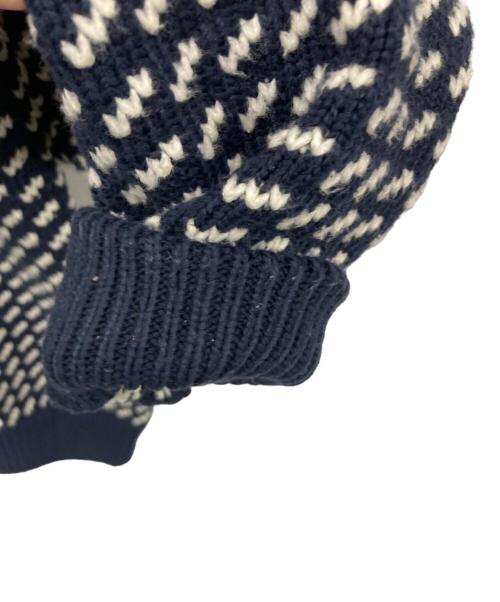 L.L.Bean（エルエルビーン）L.L.Bean (エルエルビーン) 厚手ニット ホワイト×ネイビー サイズ:Sの古着・服飾アイテム