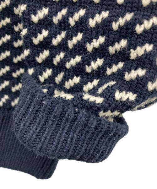 L.L.Bean（エルエルビーン）L.L.Bean (エルエルビーン) 厚手ニット ホワイト×ネイビー サイズ:Sの古着・服飾アイテム