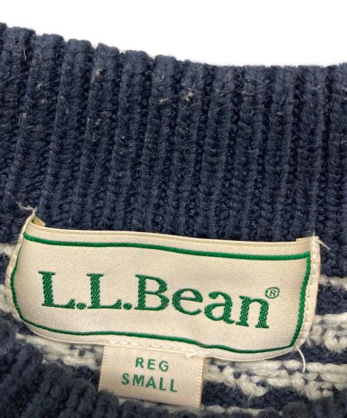 L.L.Bean（エルエルビーン）L.L.Bean (エルエルビーン) 厚手ニット ホワイト×ネイビー サイズ:Sの古着・服飾アイテム