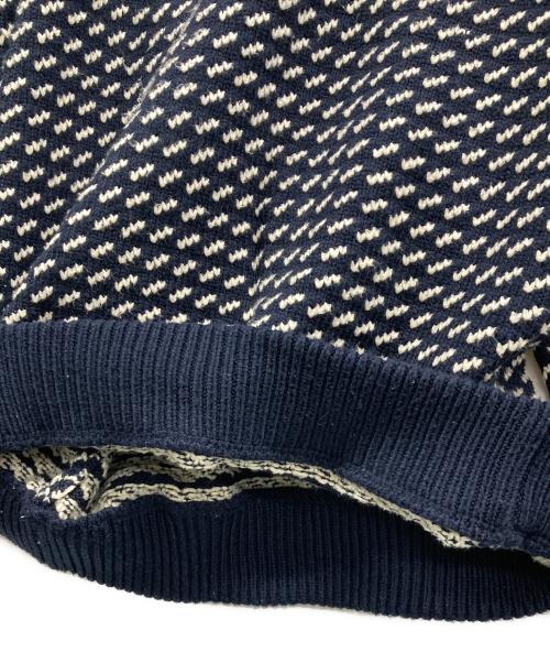L.L.Bean（エルエルビーン）L.L.Bean (エルエルビーン) 厚手ニット ホワイト×ネイビー サイズ:Sの古着・服飾アイテム