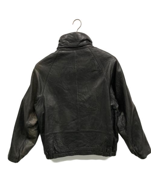NAUTICA（ノーティカ）NAUTICA (ノーティカ) レザーブルゾン ブラック サイズ:Mの古着・服飾アイテム