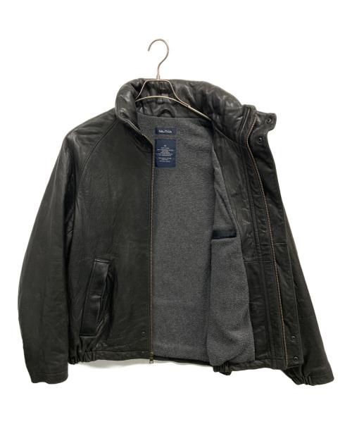 NAUTICA（ノーティカ）NAUTICA (ノーティカ) レザーブルゾン ブラック サイズ:Mの古着・服飾アイテム