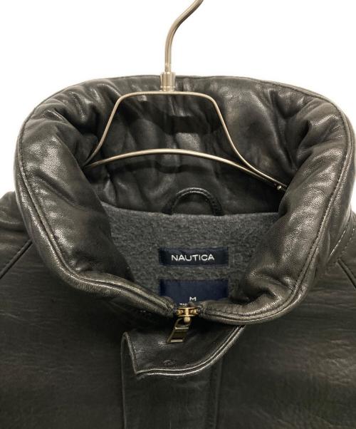 NAUTICA（ノーティカ）NAUTICA (ノーティカ) レザーブルゾン ブラック サイズ:Mの古着・服飾アイテム