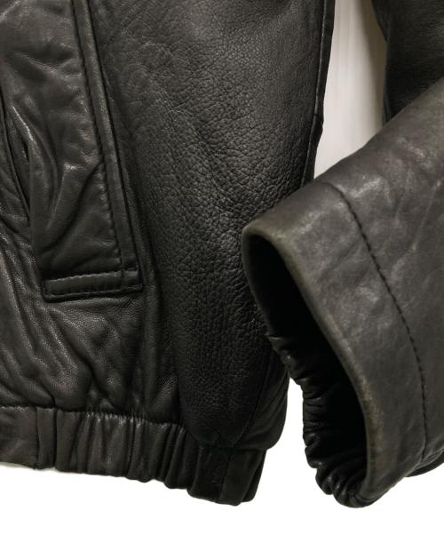 NAUTICA（ノーティカ）NAUTICA (ノーティカ) レザーブルゾン ブラック サイズ:Mの古着・服飾アイテム