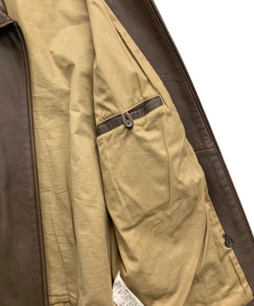POLO RALPH LAUREN（ポロ・ラルフローレン）POLO RALPH LAUREN (ポロ・ラルフローレン) レザージャケット ブラウン サイズ:Lの古着・服飾アイテム