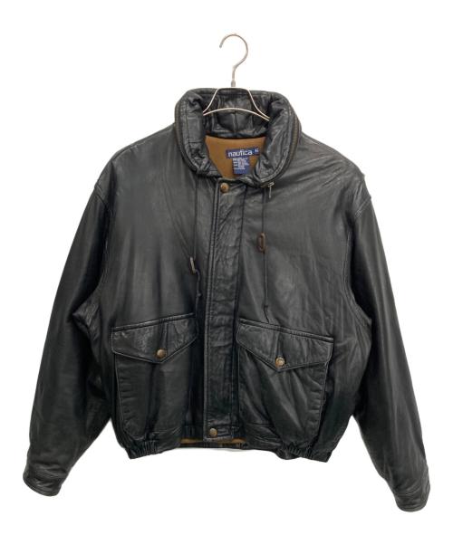 NAUTICA（ノーティカ）NAUTICA (ノーティカ) レザージャケット ブラック サイズ:42の古着・服飾アイテム