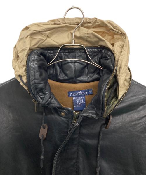 NAUTICA（ノーティカ）NAUTICA (ノーティカ) レザージャケット ブラック サイズ:42の古着・服飾アイテム