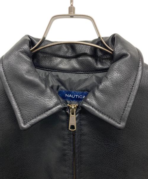 NAUTICA（ノーティカ）NAUTICA (ノーティカ) フェイクレザージャケット ブラック サイズ:XLの古着・服飾アイテム