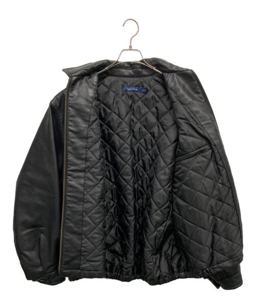 NAUTICA（ノーティカ）NAUTICA (ノーティカ) フェイクレザージャケット ブラック サイズ:XLの古着・服飾アイテム