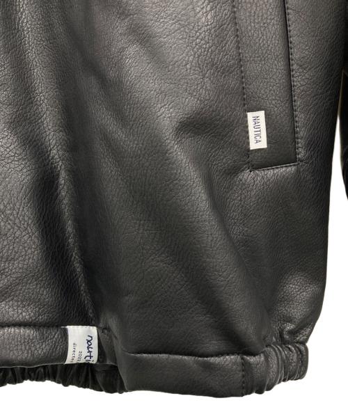 NAUTICA（ノーティカ）NAUTICA (ノーティカ) フェイクレザージャケット ブラック サイズ:XLの古着・服飾アイテム