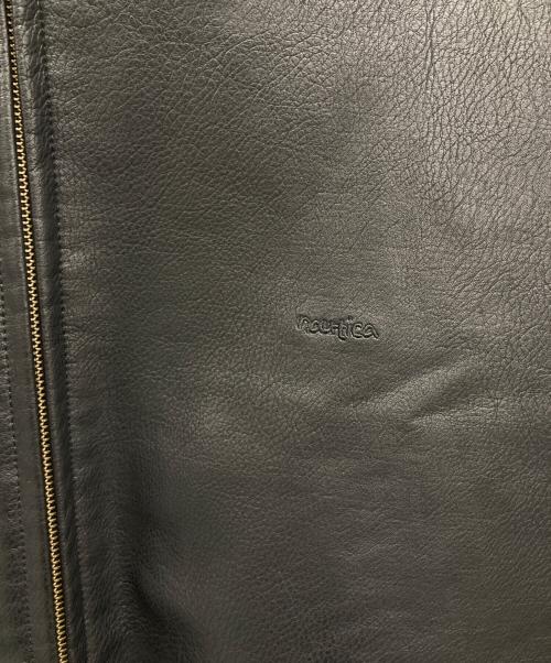 NAUTICA（ノーティカ）NAUTICA (ノーティカ) フェイクレザージャケット ブラック サイズ:XLの古着・服飾アイテム