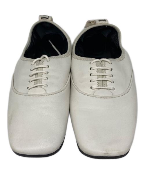 LOEWE（ロエベ）LOEWE (ロエベ) ソフトダービーフラットシューズ ホワイト サイズ:23の古着・服飾アイテム