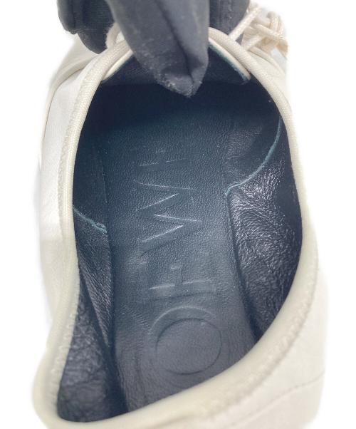 LOEWE（ロエベ）LOEWE (ロエベ) ソフトダービーフラットシューズ ホワイト サイズ:23の古着・服飾アイテム