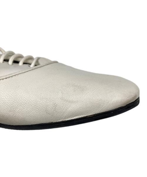 LOEWE（ロエベ）LOEWE (ロエベ) ソフトダービーフラットシューズ ホワイト サイズ:23の古着・服飾アイテム