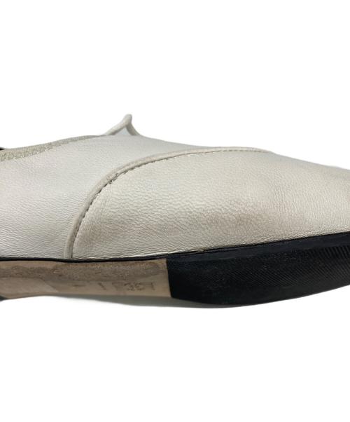 LOEWE（ロエベ）LOEWE (ロエベ) ソフトダービーフラットシューズ ホワイト サイズ:23の古着・服飾アイテム